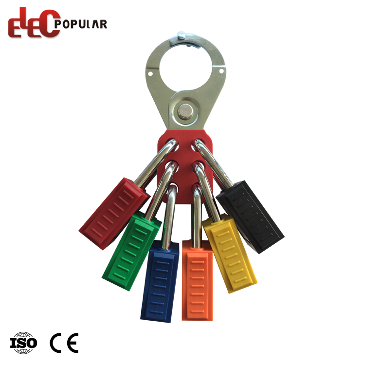 High Security 130mm Length Safety Steel Lockout Hasp With Hook