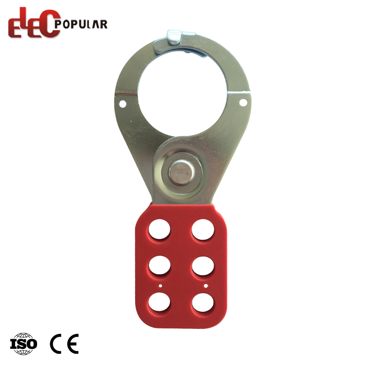 Custom Plastic Coated Body Safety Lockout Tagout Steel Hasp With Hook