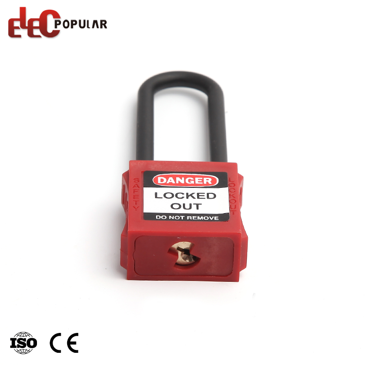 Bulk Buying High Quality Steel Long Shackle Insulation Safety Padlock