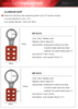 Customized Design 25MM Lock Shackle Safety Aluminum Lockout Hasp With Hook
