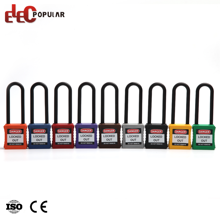 Bulk Buying High Quality Steel Long Shackle Insulation Safety Padlock