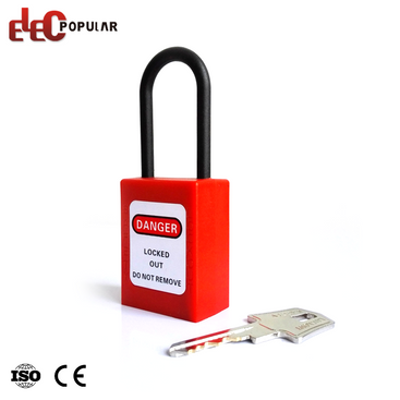High Security Industrial 38mm Slim Insulation Shackle Red Safety Padlocks