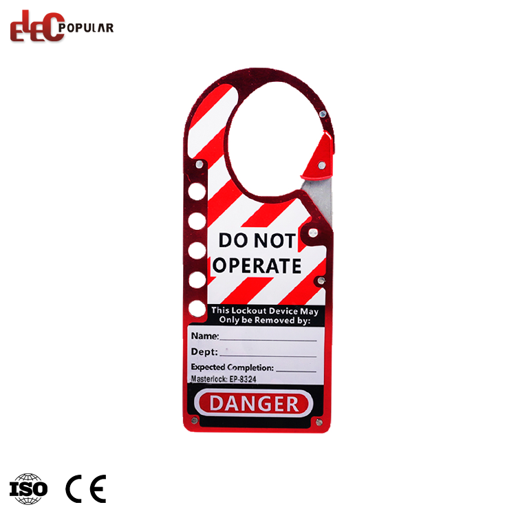 High Security Customized Design Labeled Aluminum Lockout Hasp