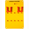 Yellow 10 Padlocks portable Safety Lockout Tagout Station