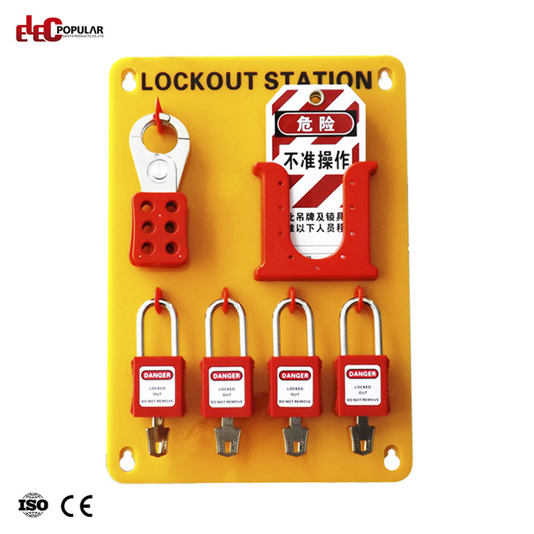 High Quality Organic Glass Lock Out Station Board Safety Padlock Lockout Station