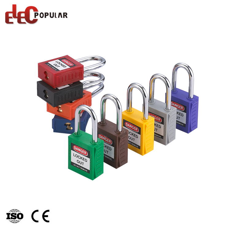Top Security Steel Plated Chromium Shackle Plastic Body Safety Padlocks Canda