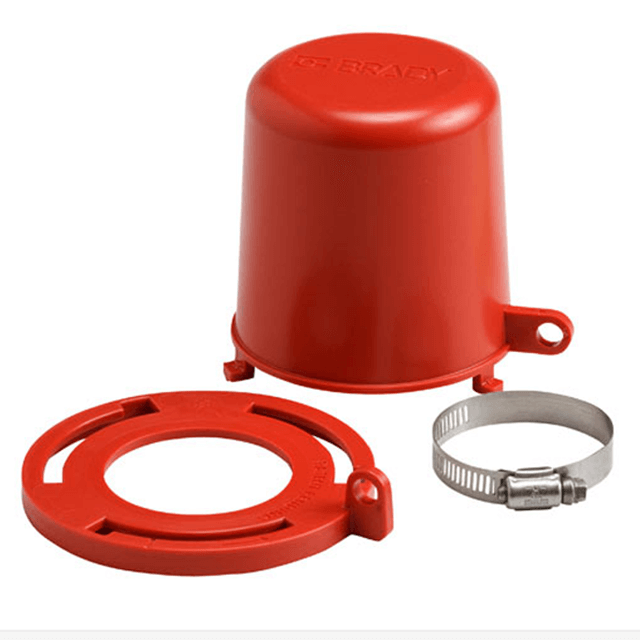Red Compact Durable Polypropylene Plug Valve Lockout