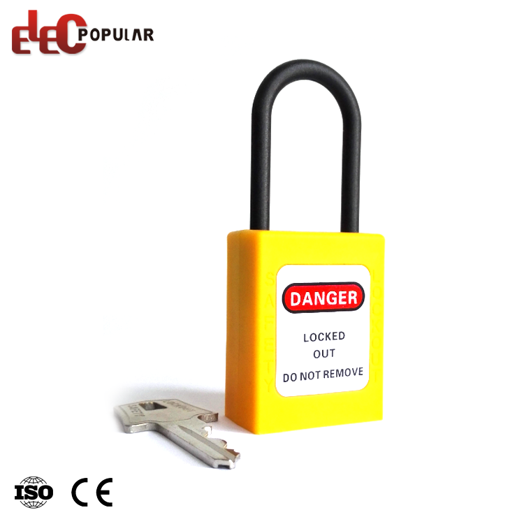 High Security Industrial 38mm Slim Insulation Shackle Red Safety Padlocks