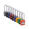 China Factory Waterproof Insulation Long Steel Shackle Pa Lock Body Plastic Safety Padlock