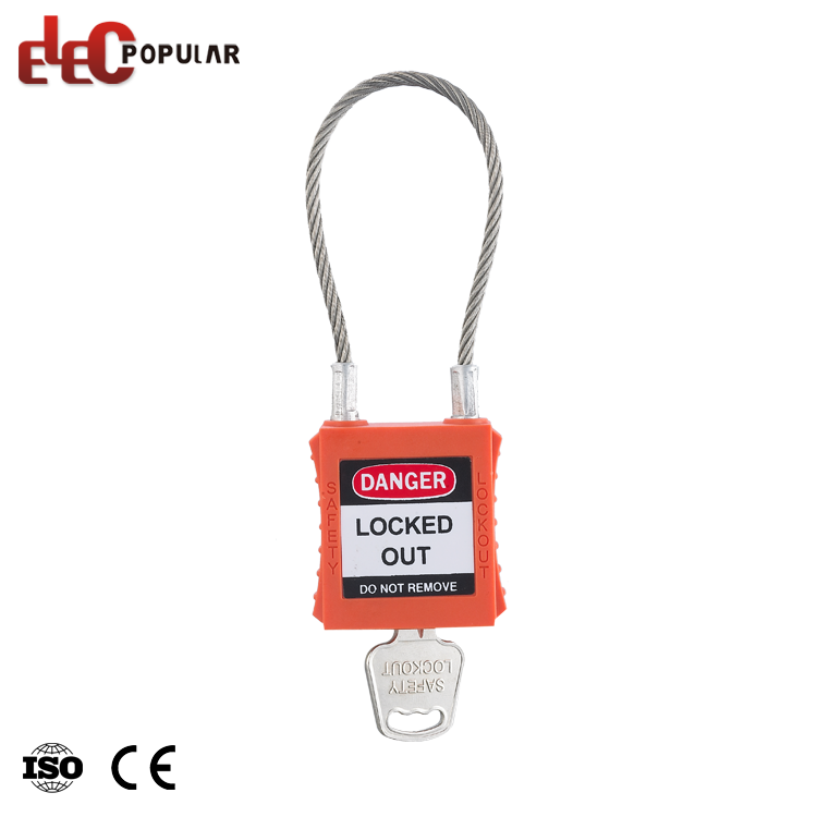 Wholesale China Cheap Prices Safety Steel Long Cable Shackle Padlock
