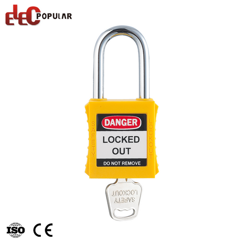 Top Security Steel Plated Chromium Shackle Plastic Body Safety Padlocks Canda
