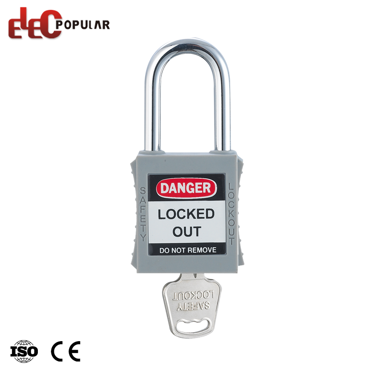 High Quality Non Conductive Durable 38mm Steel Shackle Best Safety Plastic Padlock