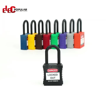 ABS lock body master keys 6 pins cylinder nylon shackle safety padlock