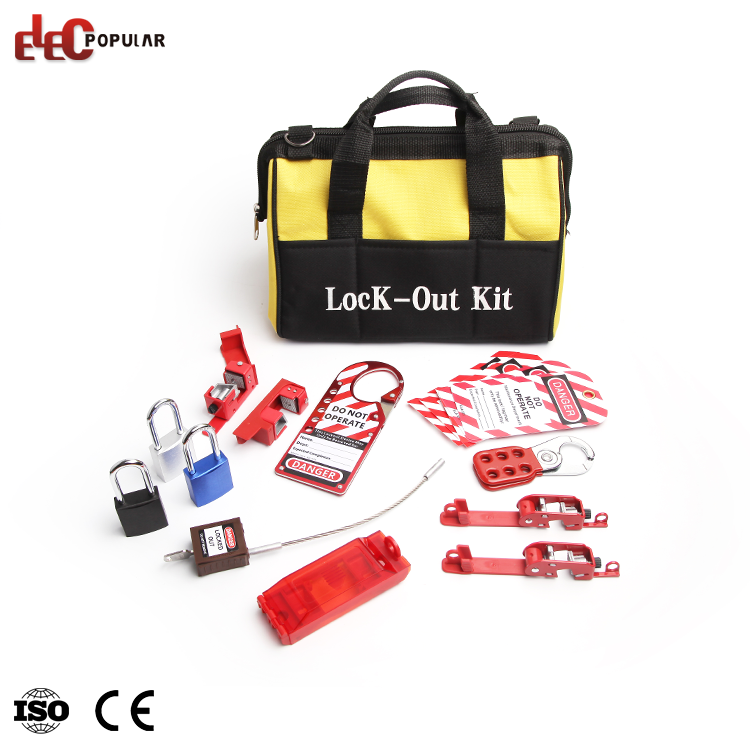 Muti Function Personal Safety Electrical Lockout Bag Kit With Padlocks And Cable Lock