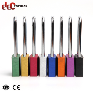 Bulk Rectangular Long Shackle Colorful Aluminium Safety Padlock