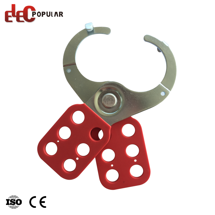 Industry Red Colour 1" Safety Steel Lockout Hasp With 6 Hooks