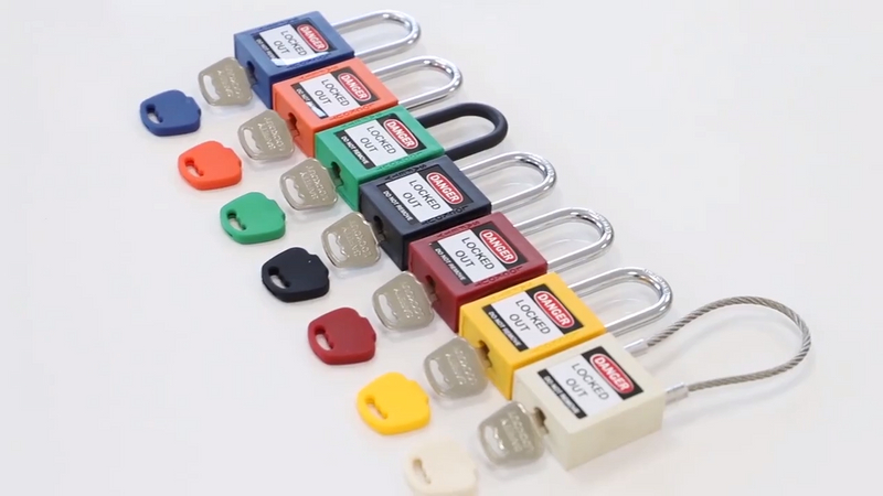 Industrial Top Security 76mm Pad locks Loto ABS Safety Padlock with Key