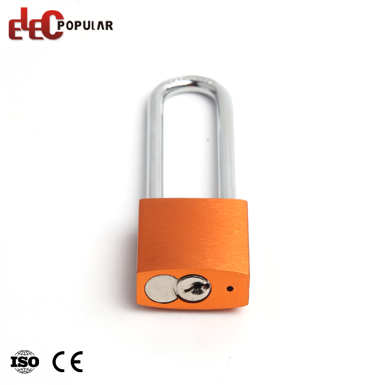 Bulk Rectangular Long Shackle Colorful Aluminium Safety Padlock